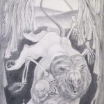 St. Jerome 2, 2019, Graphite on Illustration board, 30"x20"